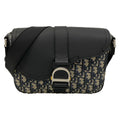 Dior Shoulder Bag Saddle Heritage Messenger Black Beige Dark Navy
