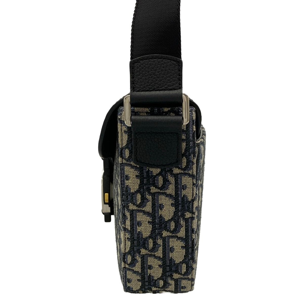 Dior Shoulder Bag Saddle Heritage Messenger Black Beige Dark Navy — view 4