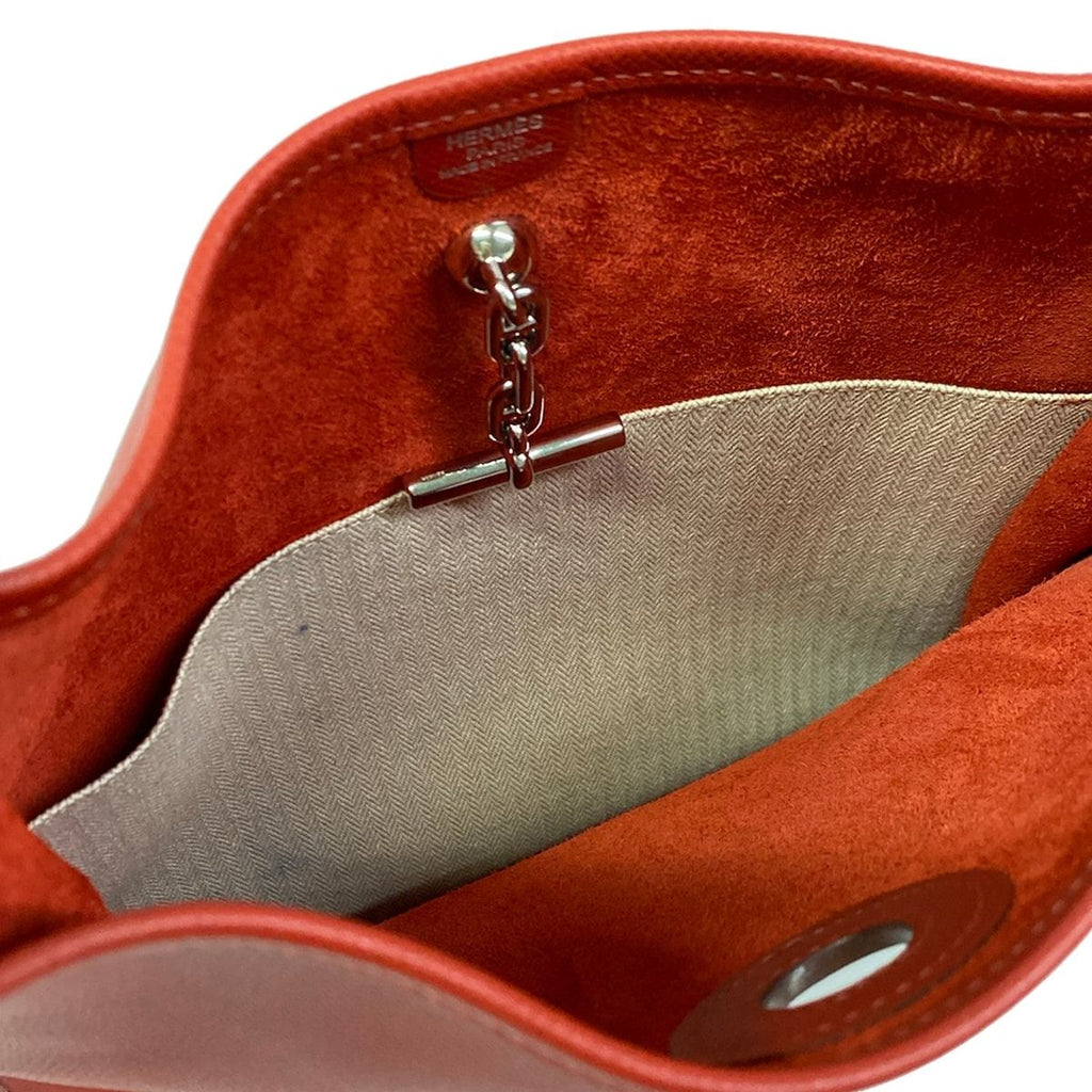 Hermes Shoulder Bag Vespa PM Rouge Vif Silver — view 7