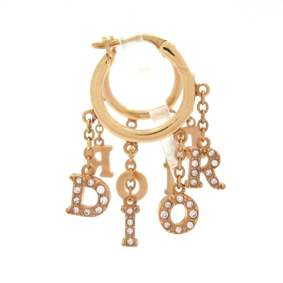 Dior Earrings Dio(r)evolution Gold Logo Rhinestone — view 2