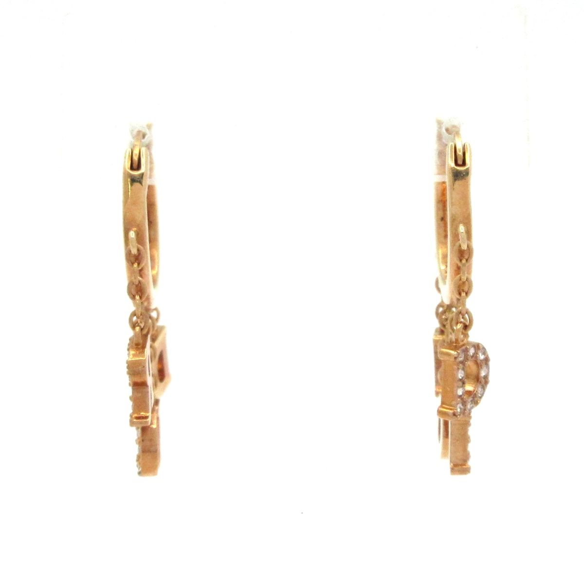 Dior Earrings Dio(r)evolution Gold Logo Rhinestone