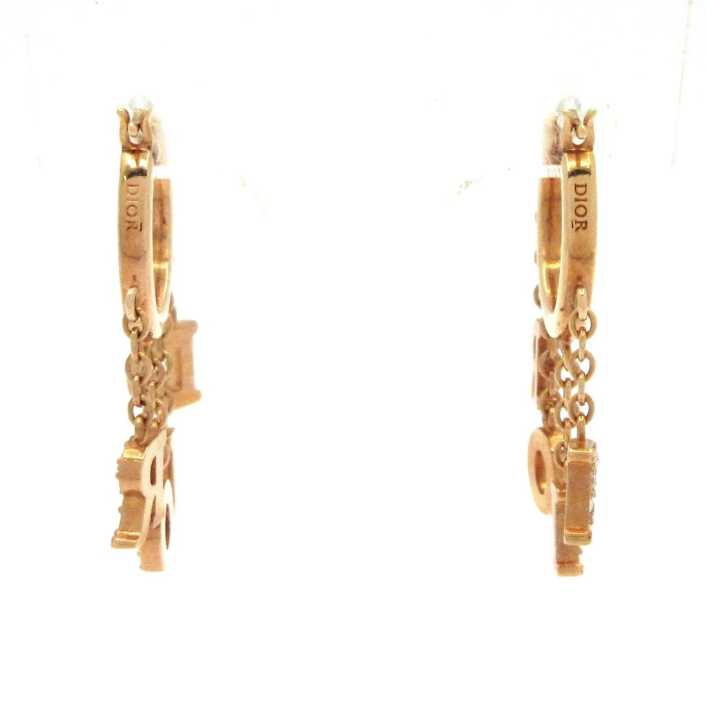 Dior Earrings Dio(r)evolution Gold Logo Rhinestone — view 3
