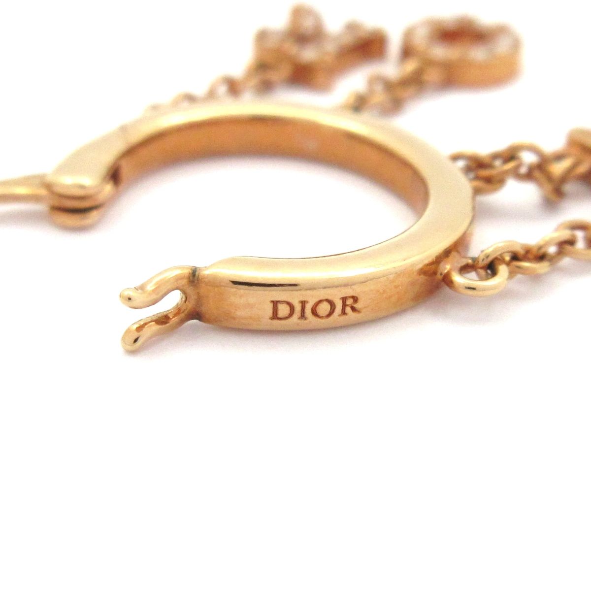 Dior Earrings Dio(r)evolution Gold Logo Rhinestone — view 5
