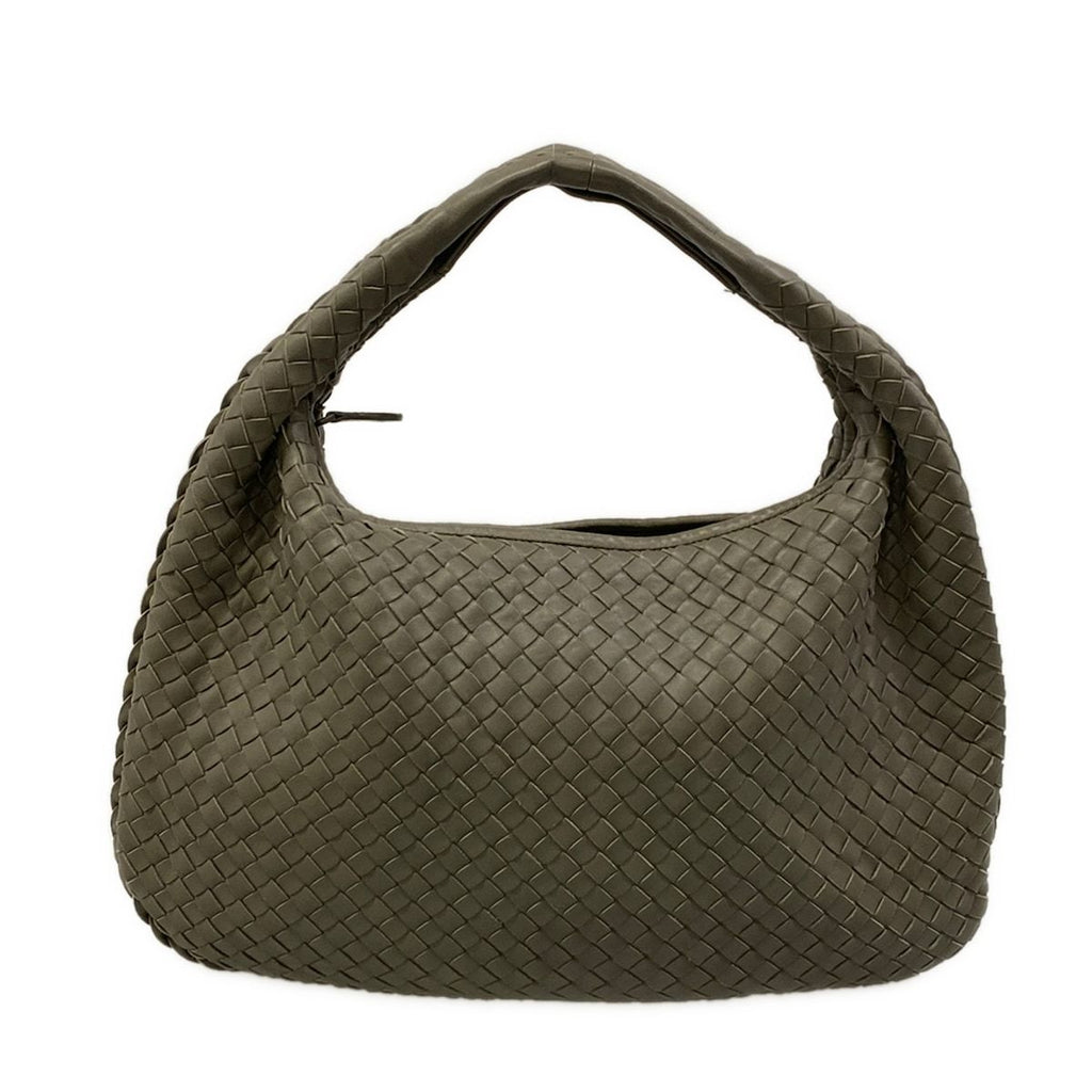 Bottega Veneta Shoulder Bag Medium Dark Gray Leather