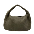 Bottega Veneta Shoulder Bag Medium Dark Gray Leather