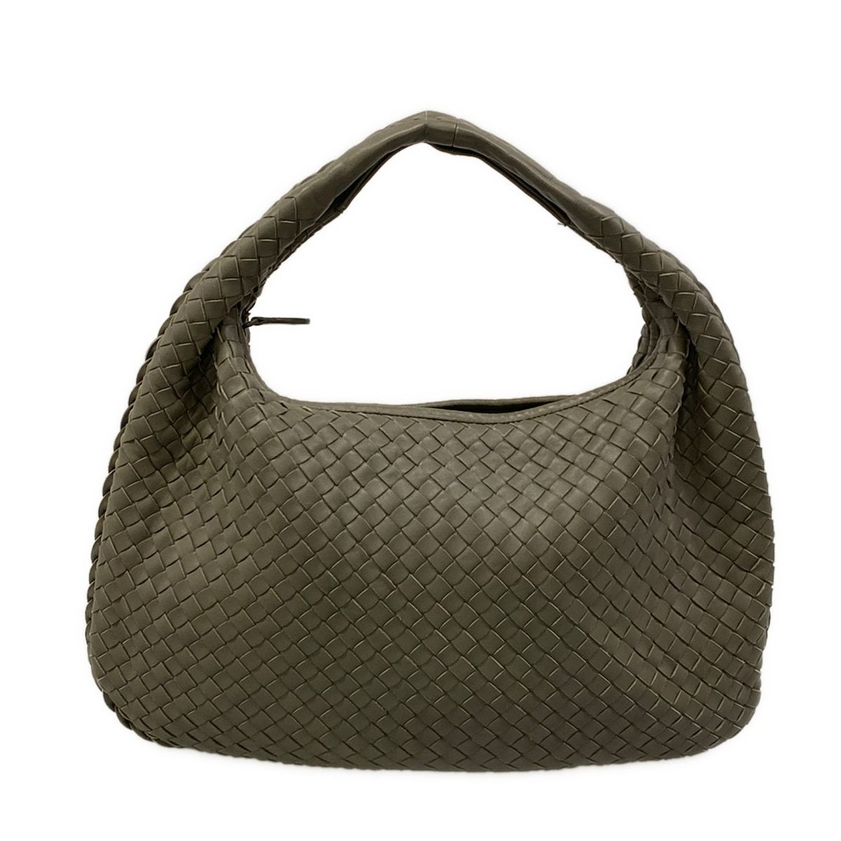 Bottega Veneta Shoulder Bag Medium Dark Gray Leather
