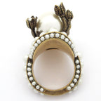 Gucci Ring Gold Silver Leaf Flower — view 4