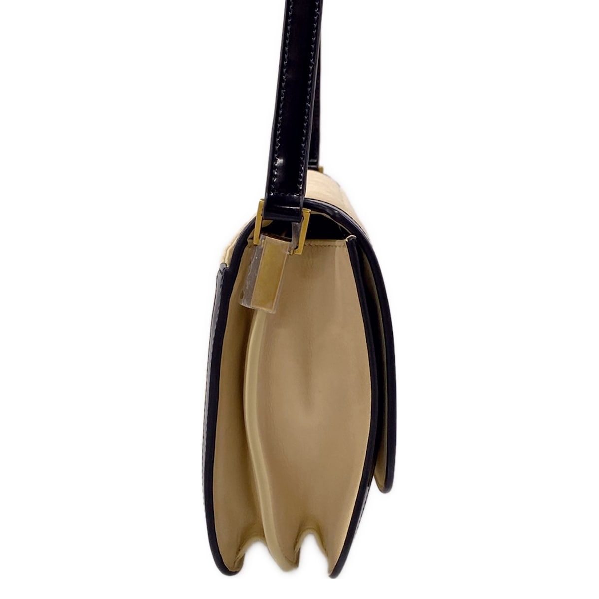 Saint Laurent Paris Shoulder Bag Solferino Beige Black Leather — view 2