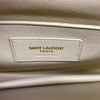 Saint Laurent Paris Shoulder Bag Solferino Beige Black Leather — view 8