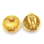 Chanel Earrings Gold CC Logo — view 2
