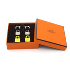Hermes Earrings O'Kelly Silver Yellow — view 7