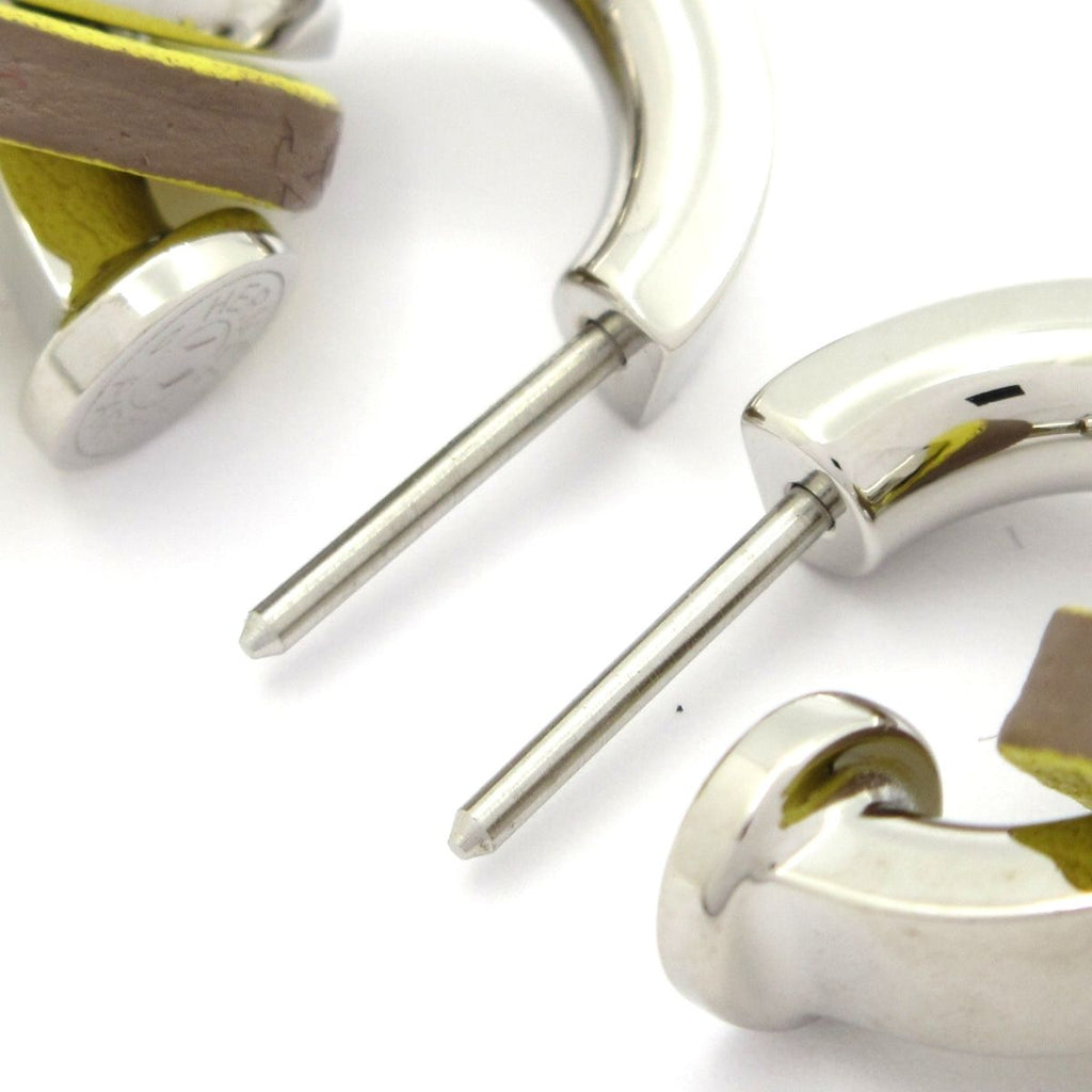 Hermes Earrings O'Kelly Silver Yellow — view 4