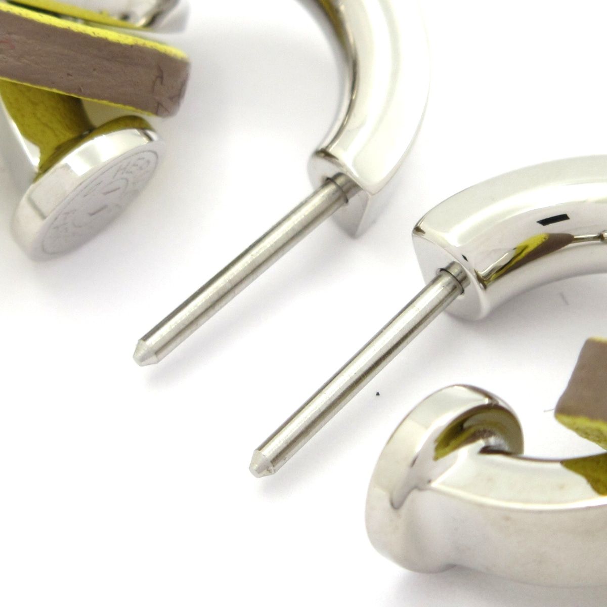 Hermes Earrings O'Kelly Silver Yellow — view 4