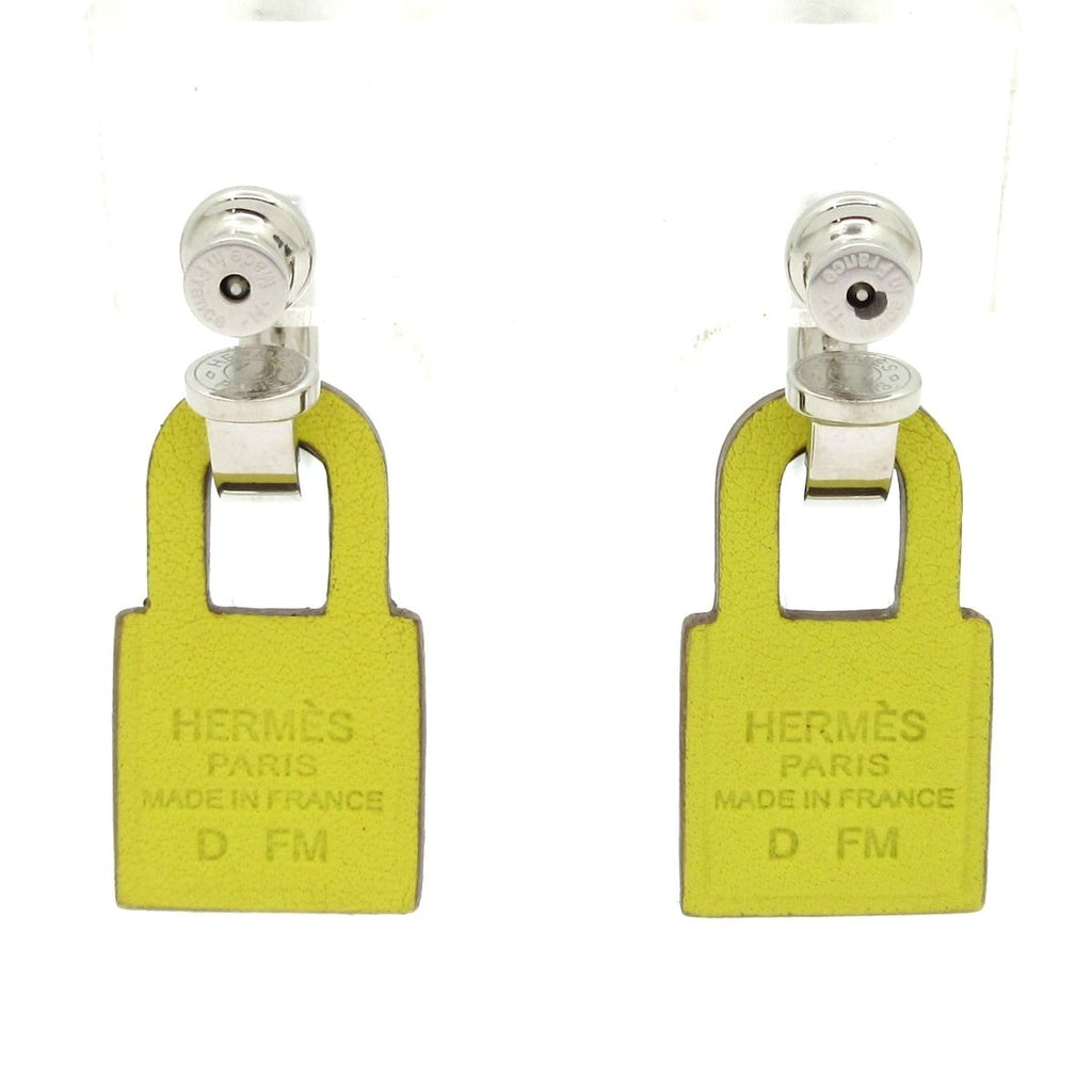 Hermes Earrings O'Kelly Silver Yellow — view 3