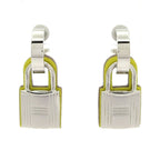 Hermes Earrings O'Kelly Silver Yellow