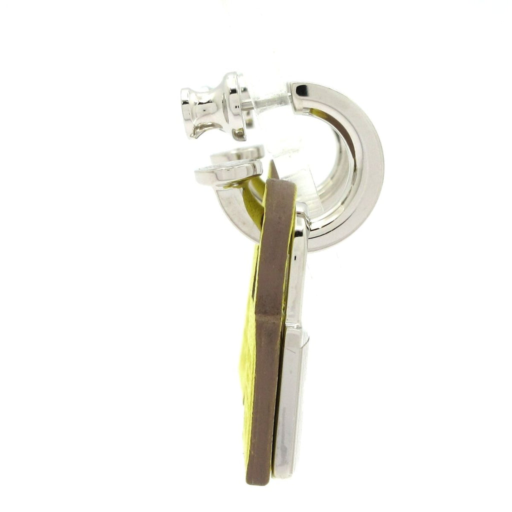 Hermes Earrings O'Kelly Silver Yellow — view 2
