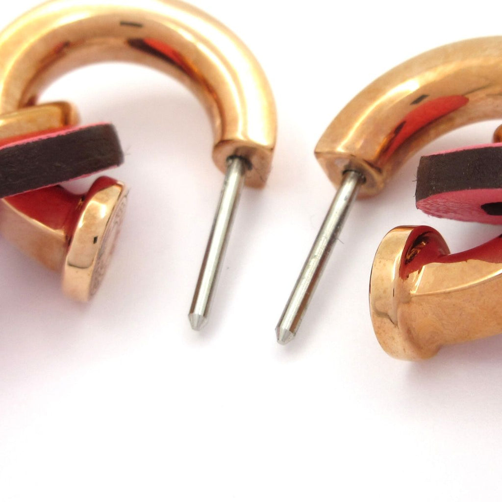 Hermes Earrings O'Kelly Pink Gold — view 4