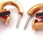 Hermes Earrings O'Kelly Pink Gold — view 4