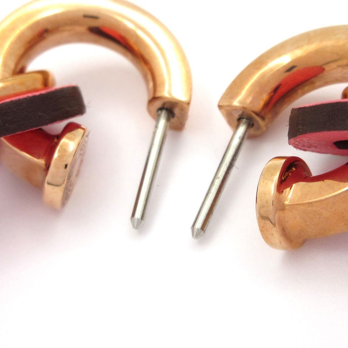 Hermes Earrings O'Kelly Pink Gold — view 4