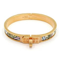 Hermes Bangle Mini Clic Kelly Pink Gold White Multi Legendary Harness Bracelet