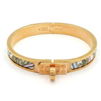Hermes Bangle Mini Clic Kelly Pink Gold White Multi Legendary Harness Bracelet