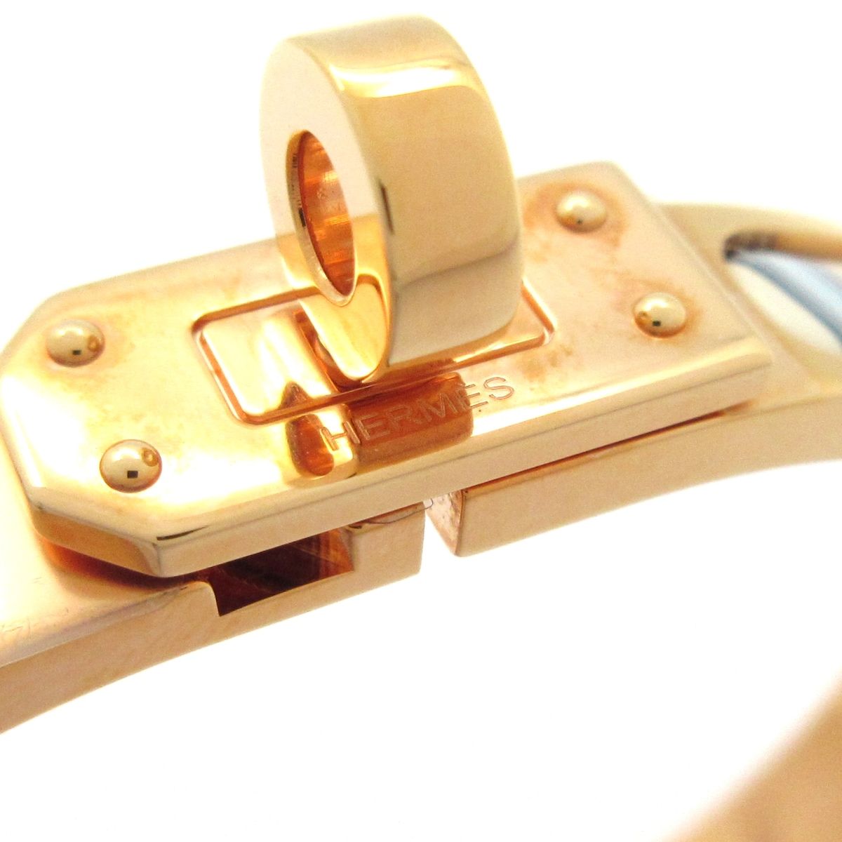 Hermes Bangle Mini Clic Kelly Pink Gold White Multi Legendary Harness Bracelet — view 4