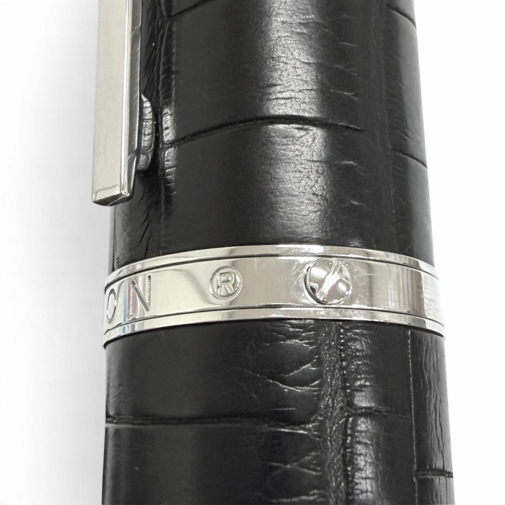 Louis Vuitton Cargo Alligator Cap Type Ballpoint Pen Black Silver Handwriting — view 8
