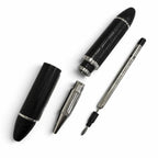 Louis Vuitton Cargo Alligator Cap Type Ballpoint Pen Black Silver Handwriting — view 4