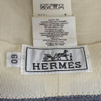 Hermes Linen Wool Use Fedora Hat Blue White FR 60 — view 6