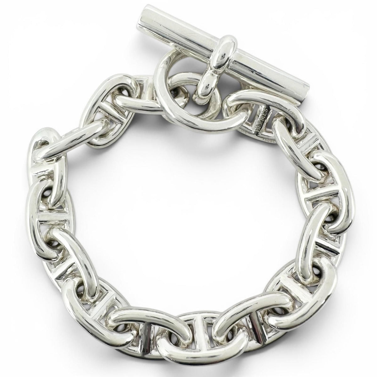 Hermes Chaine D'ancre PM 15 Links Bracelet Silver — view 2