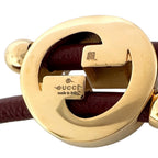 Gucci Lacquer Finish Round Interlocking G Bracelet Wine Red — view 8