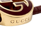 Gucci Lacquer Finish Round Interlocking G Bracelet Wine Red — view 7