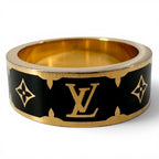 Louis Vuitton Ring Nano Glam Enamel Gold Black — view 4