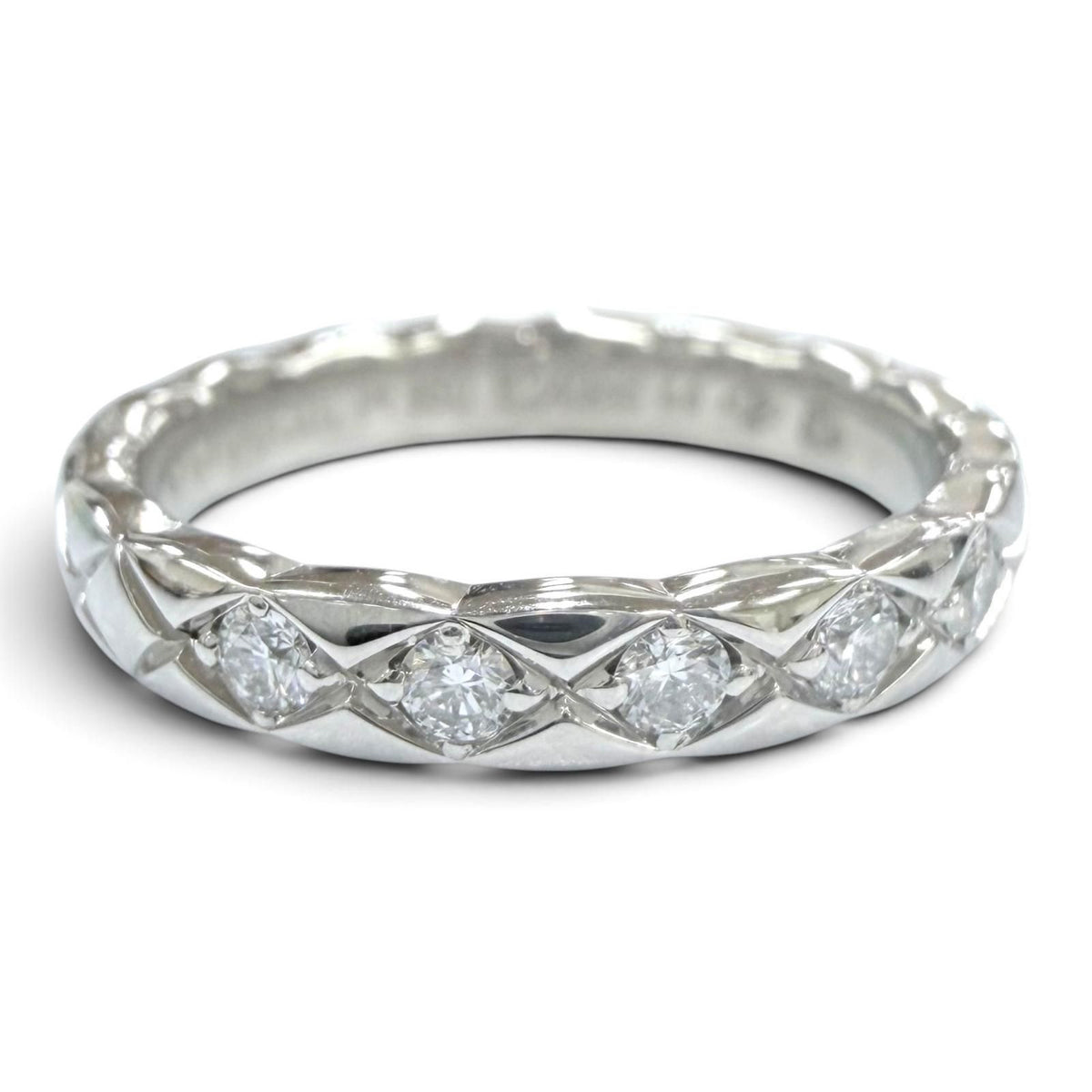 Chanel Diamond Coco Crush Ring of Platinum