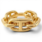Hermes Legate Chain Motif Chaine D'ancre Scarf Closure Ring Gold — view 2