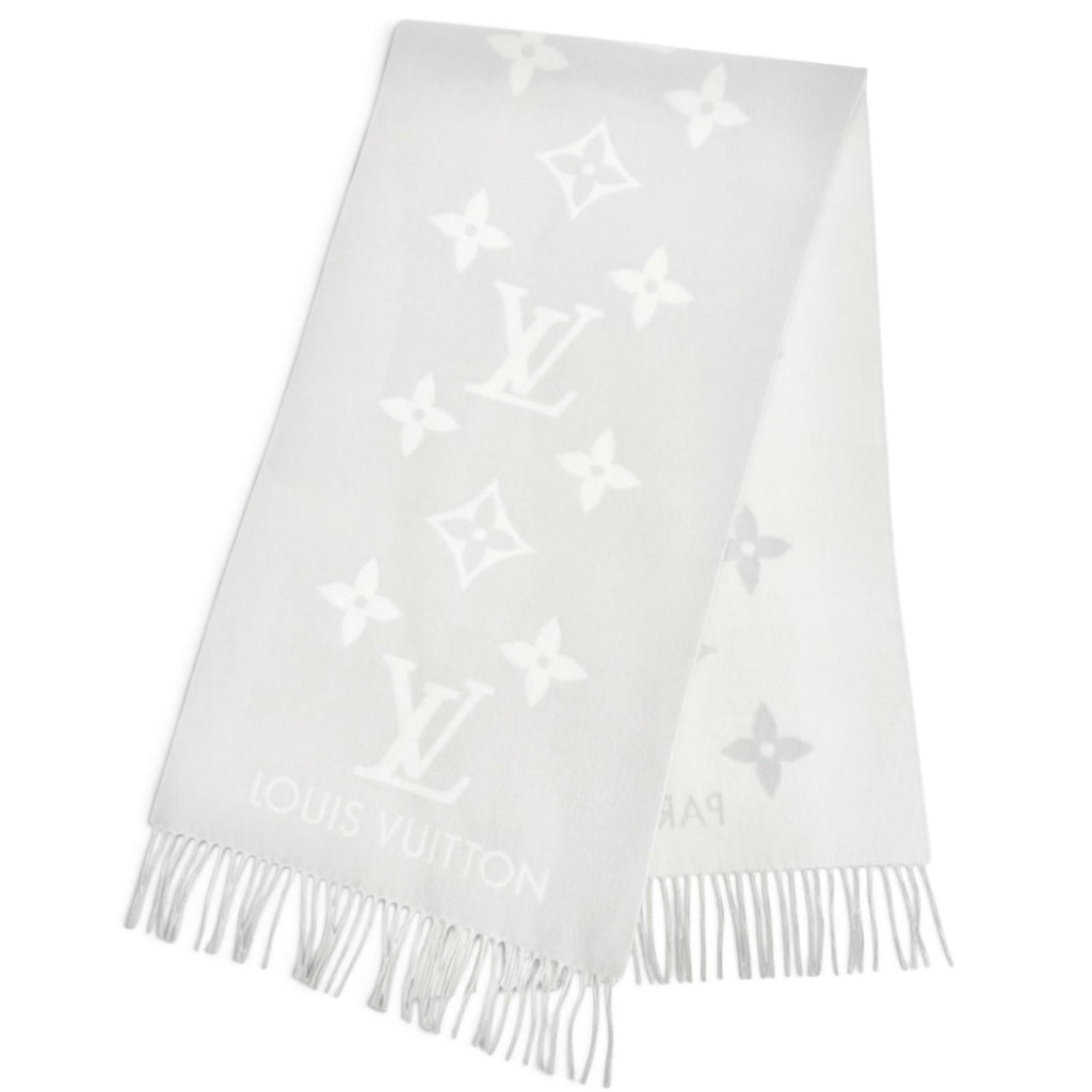 Louis Vuitton Echarpe Reykjavik Cashmere Greige Monogram Scarf — view 4