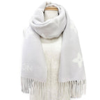Louis Vuitton Echarpe Reykjavik Cashmere Greige Monogram Scarf — view 3