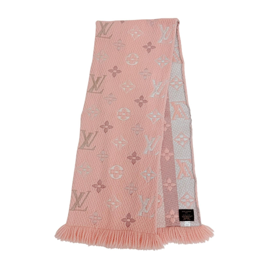 Louis Vuitton Logomania Scarf Rainbow Wool Silk Crystal Pink — view 4