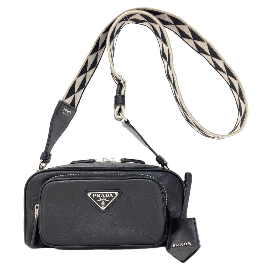 Prada Logo Shoulder Bag Calfskin