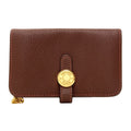 Hermes Dogon Card Case Gold Taurillon