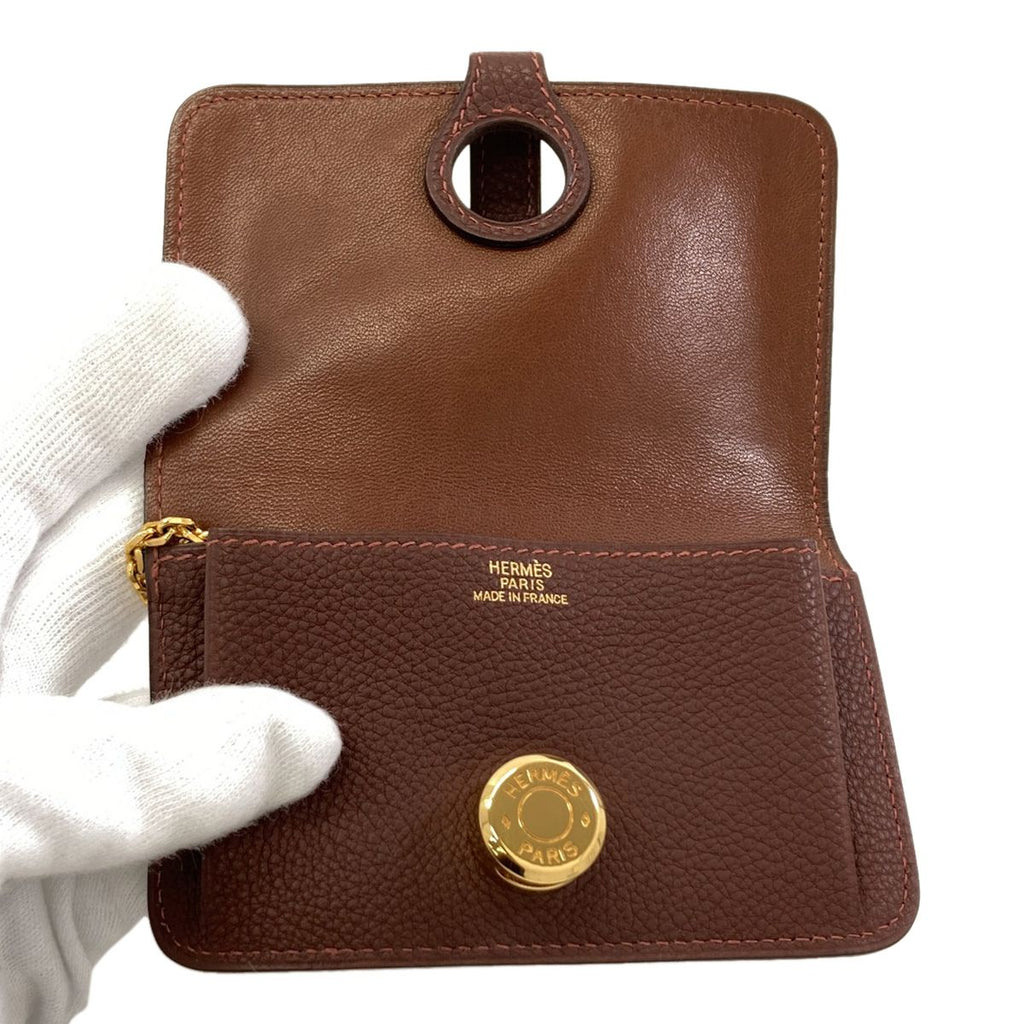 Hermes Dogon Card Case Gold Taurillon — view 4