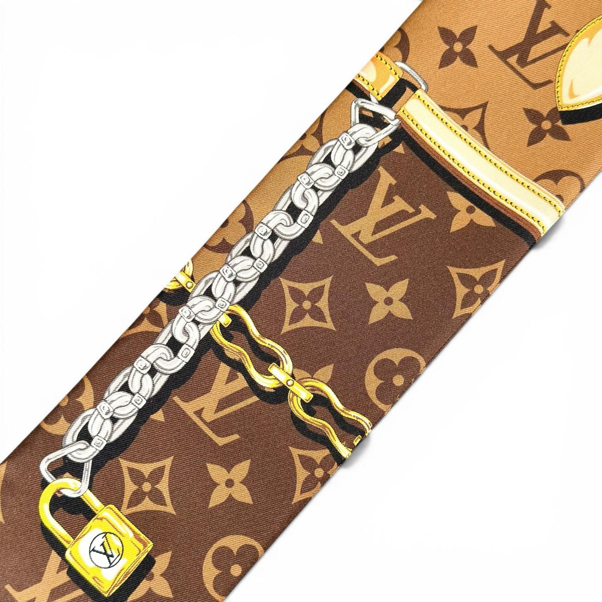 Louis Vuitton Bandeau Monogram Confidential Silk 100% Scarf — view 7