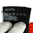 Prada Wool 100% Logo Patch Scarf Shawl Orange — view 8