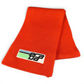 Prada Wool 100% Logo Patch Scarf Shawl Orange