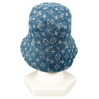 Louis Vuitton Bob Monogram Denim Bucket Hat Indigo — view 5