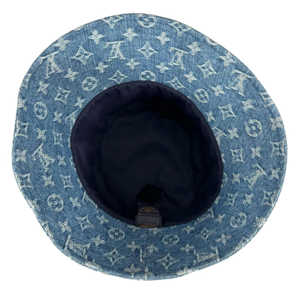 Louis Vuitton Bob Monogram Denim Bucket Hat Indigo — view 7