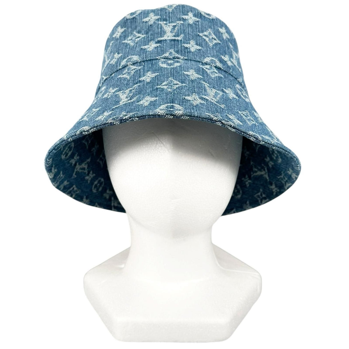 Louis Vuitton Bob Monogram Denim Bucket Hat Indigo — view 3