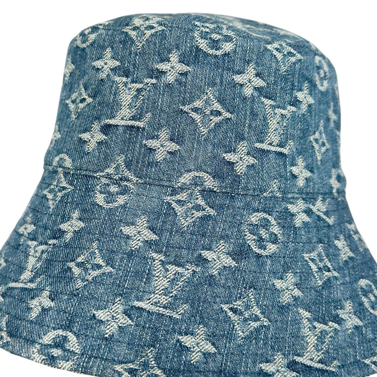 Louis Vuitton Bob Monogram Denim Bucket Hat Indigo — view 8
