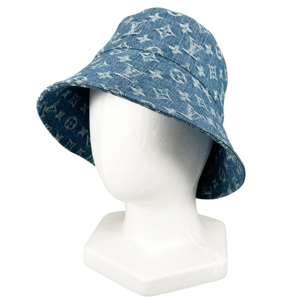 Louis Vuitton Bob Monogram Denim Bucket Hat Indigo