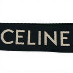 Celine Jacquard Short Strap Shoulder Black Gold — view 6